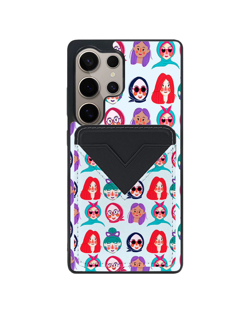 Android Avant Wallet Case - Cute Sweety Faces
