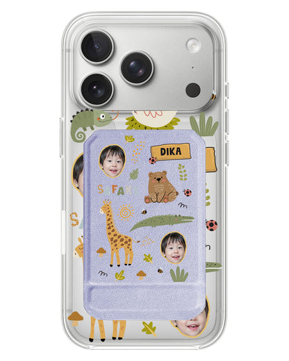 iPhone Magnetic Multifold Wallet - Face Grid Safari