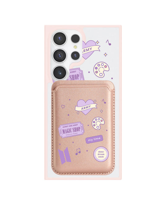 Android Magnetic Wallet Case - BTS Sticker Pack