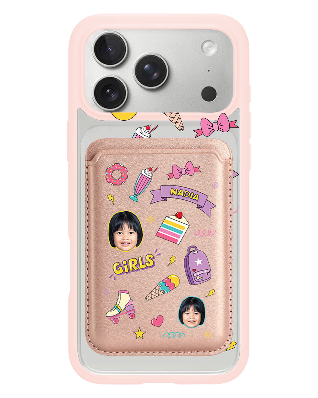 iPhone Magnetic Wallet Case - Face Grid Comic