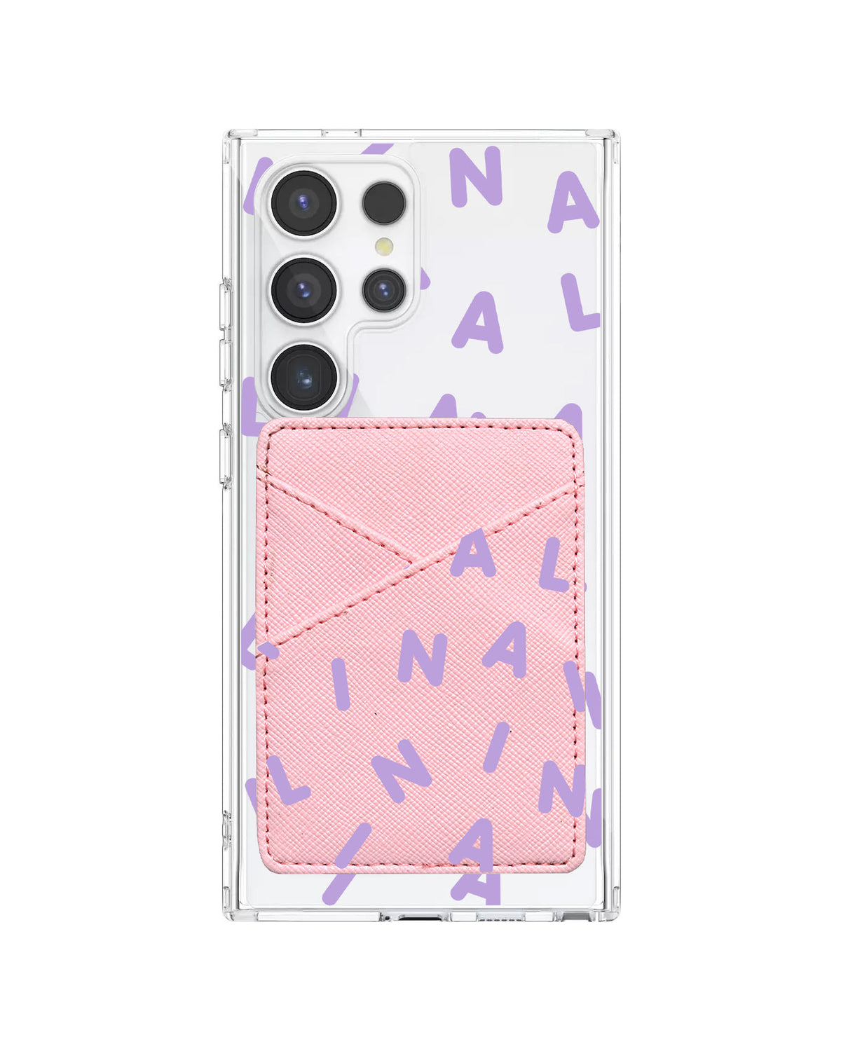 Android Phone Wallet Case - Monogram 2.0 Lilac