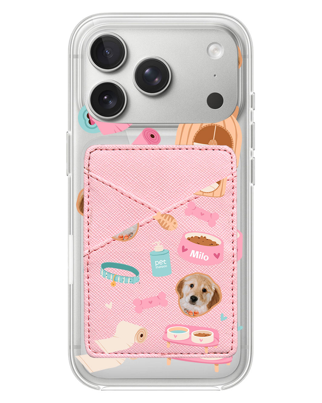 iPhone Phone Wallet Case - Pet Grid Puppy Life