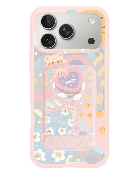 iPhone Magnetic Multifold Wallet - Cake Party