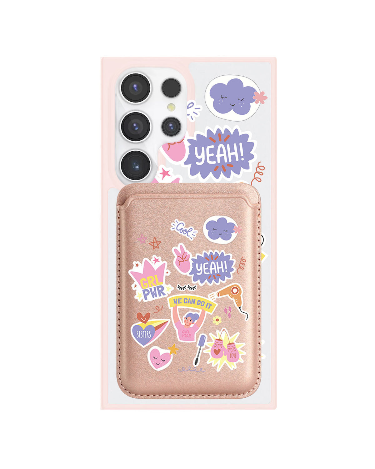 Android Magnetic Wallet Case - Girl Power Sticker Pack