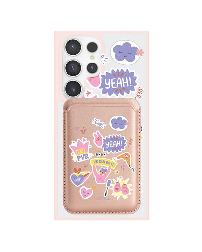 Android Magnetic Wallet Case - Girl Power Sticker Pack