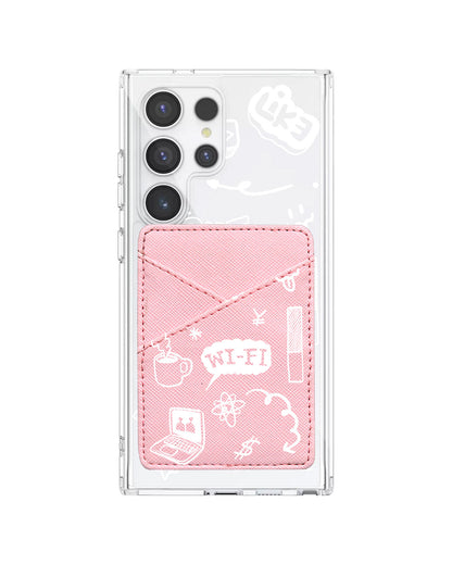 Android Phone Wallet Case - Social White