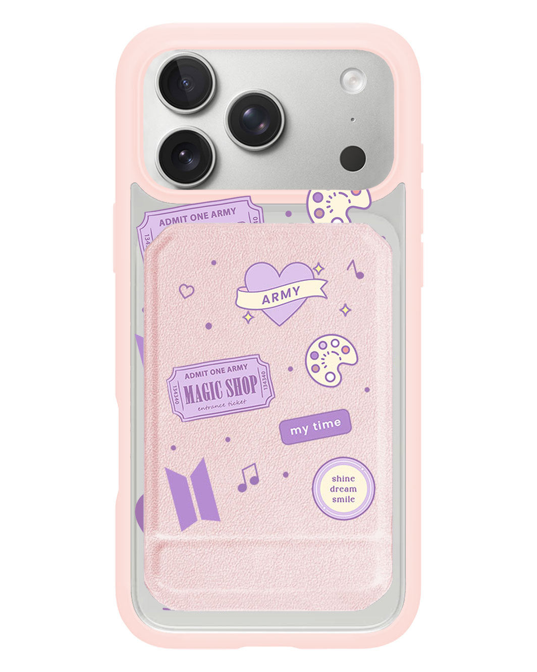 iPhone Magnetic Multifold Wallet - BTS Sticker Pack