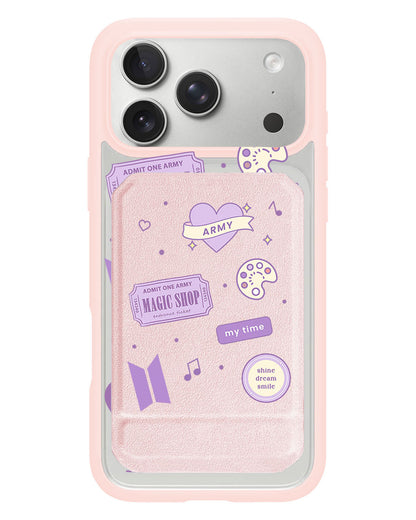 iPhone Magnetic Multifold Wallet - BTS Sticker Pack