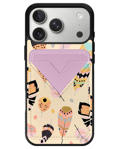 iPhone Avant Wallet Case - Feathers
