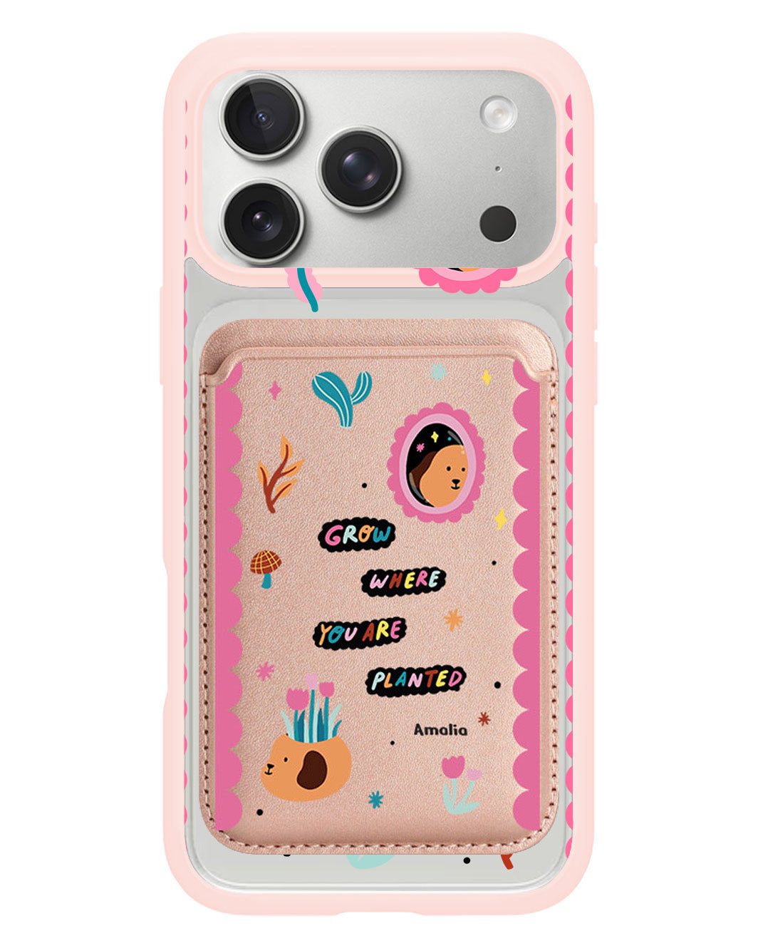 iPhone Magnetic Wallet Case - Grow Where You Are Planted