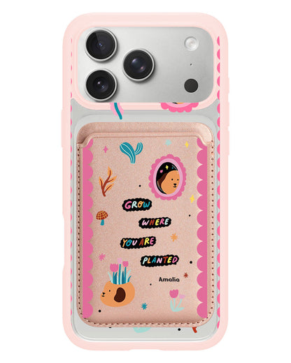 iPhone Magnetic Wallet Case - Grow Where You Are Planted