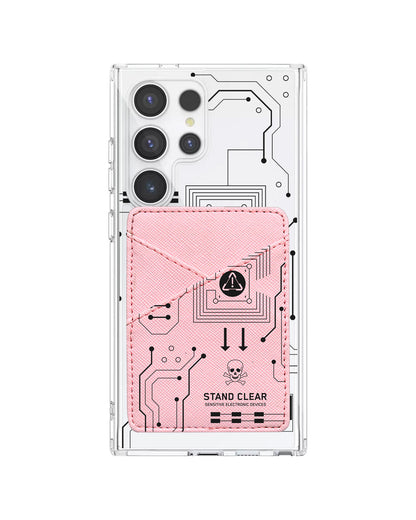 Android Phone Wallet Case - Circuit Black