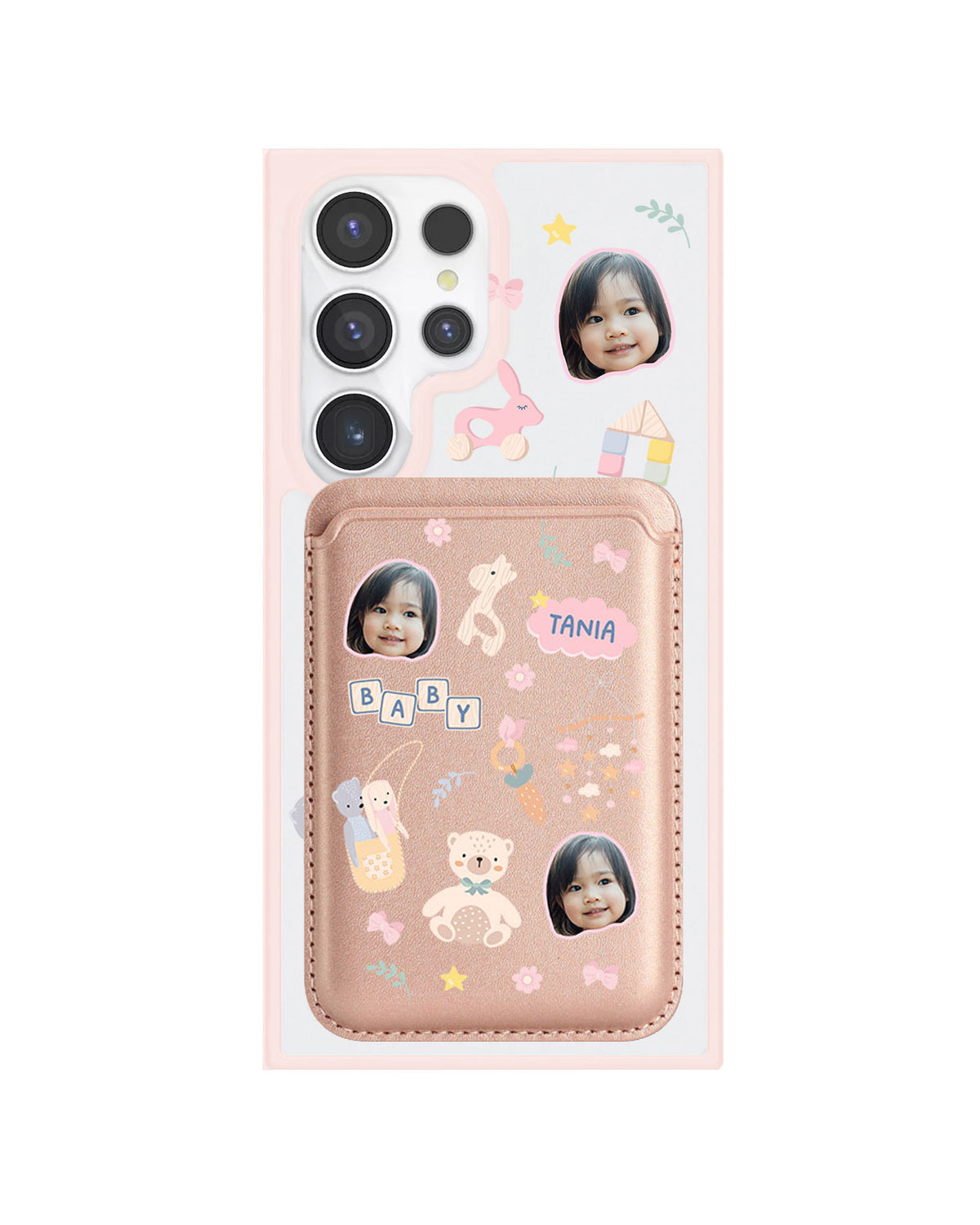 Android Magnetic Wallet Case - Face Grid Girl Toys