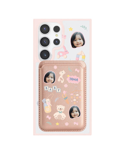 Android Magnetic Wallet Case - Face Grid Girl Toys
