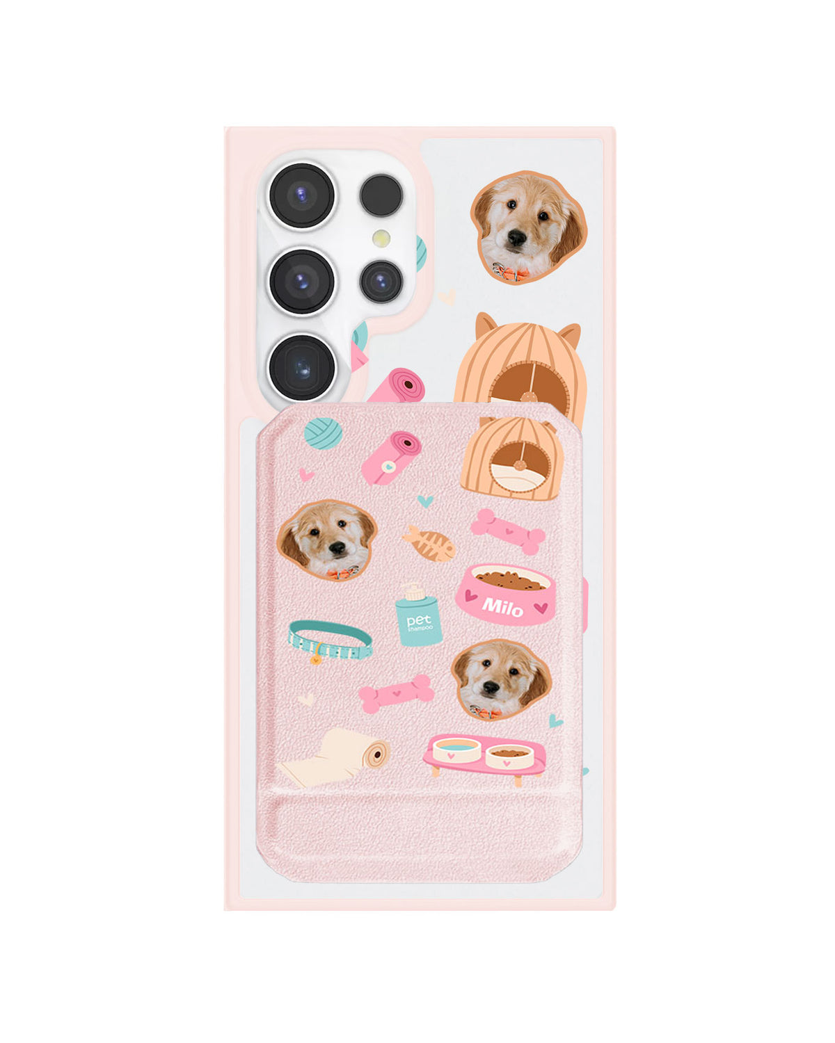 Android Magnetic Multifold Wallet - Pet Grid Puppy Life
