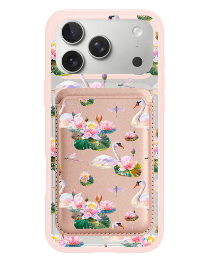 iPhone Magnetic Wallet Case - Swan