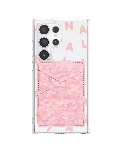 Android Phone Wallet Case - Monogram 2.0 Rosewater