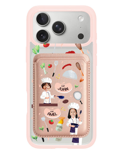 iPhone Magnetic Wallet Case - Face Grid Dream Chef