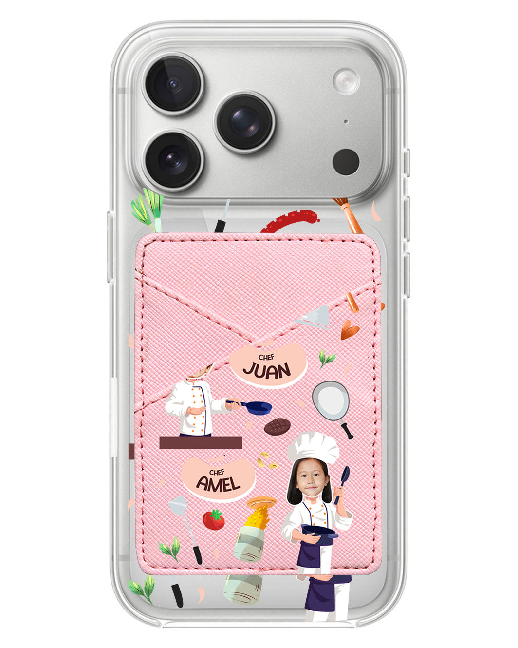 iPhone Phone Wallet Case - Face Grid Dream Chef