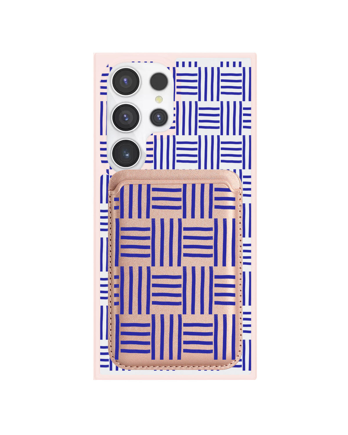 Android Magnetic Wallet Case - Naval Checkered