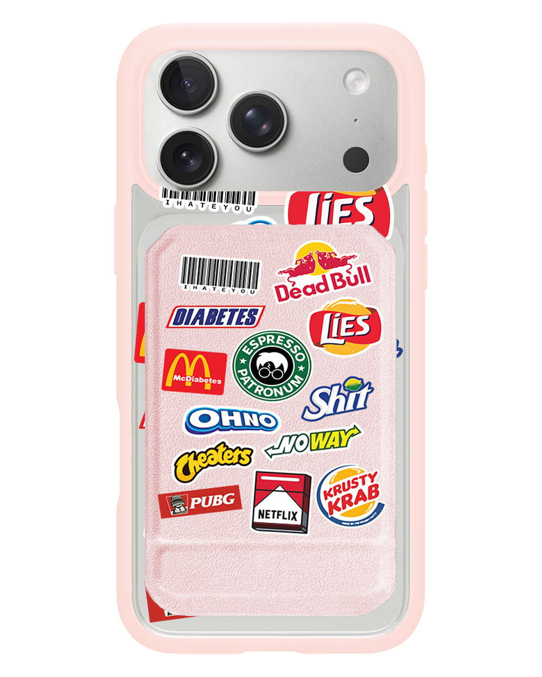 iPhone Magnetic Multifold Wallet - Food Parody
