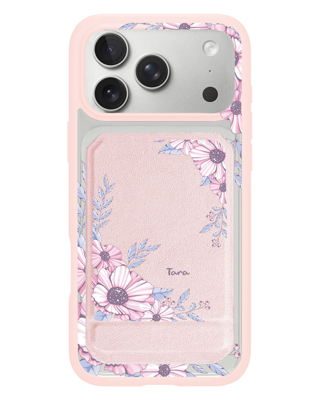 iPhone Magnetic Multifold Wallet - Pink Blossom