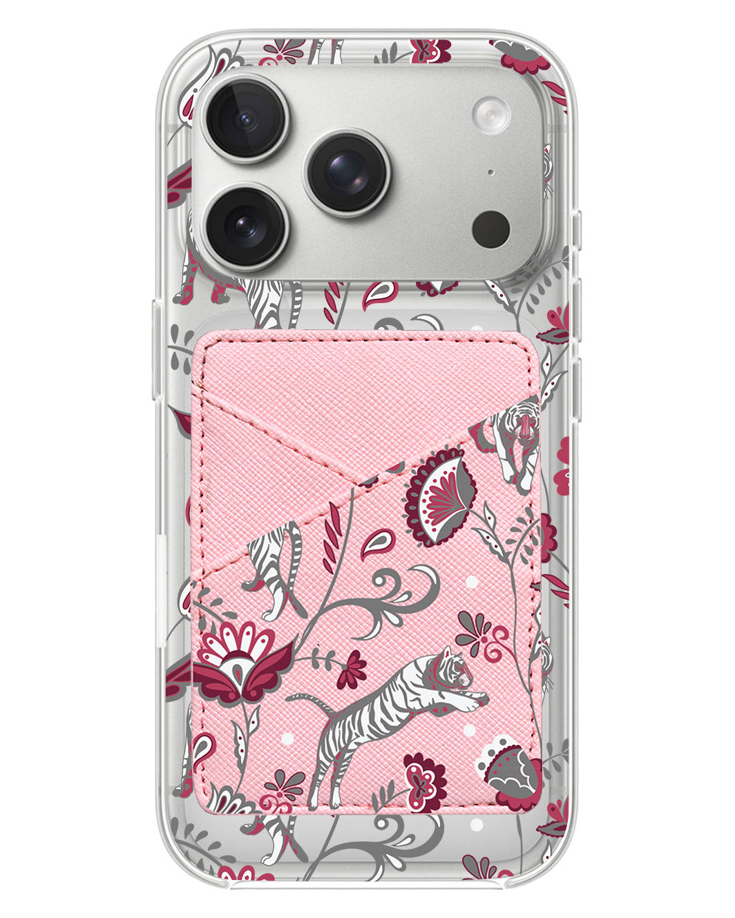 iPhone Phone Wallet Case - Tiger & Floral 6.0