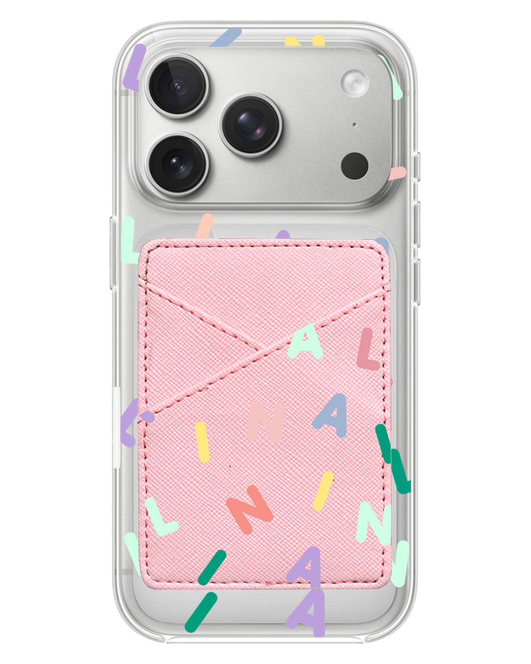 iPhone Phone Wallet Case - Monogram 2.0 Rainbow