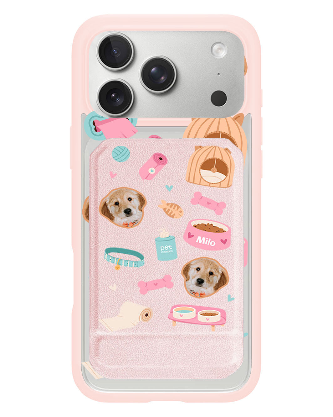 iPhone Magnetic Multifold Wallet - Pet Grid Puppy Life