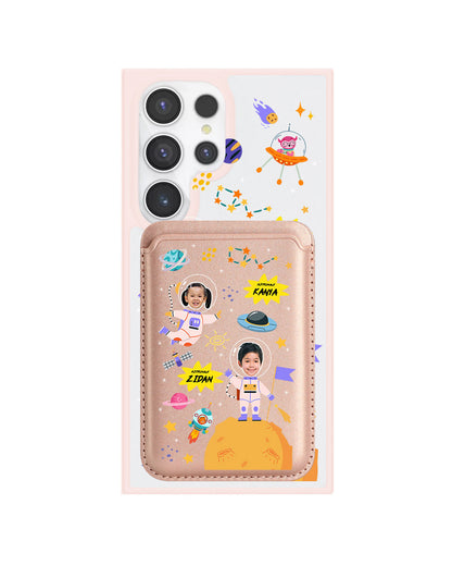 Android Magnetic Wallet Case - Face Grid Dream Astronaut