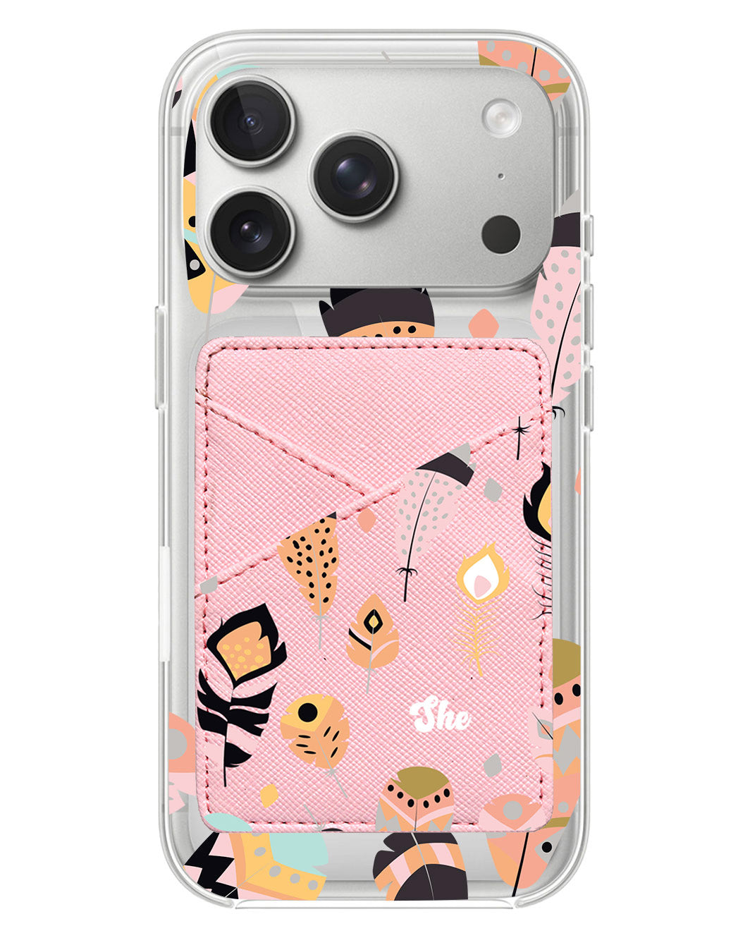 iPhone Phone Wallet Case - Feathers