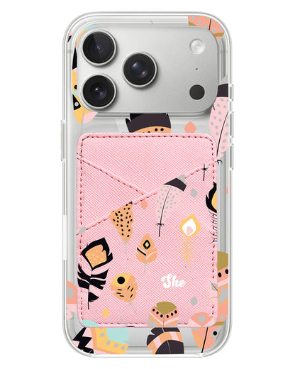 iPhone Phone Wallet Case - Feathers