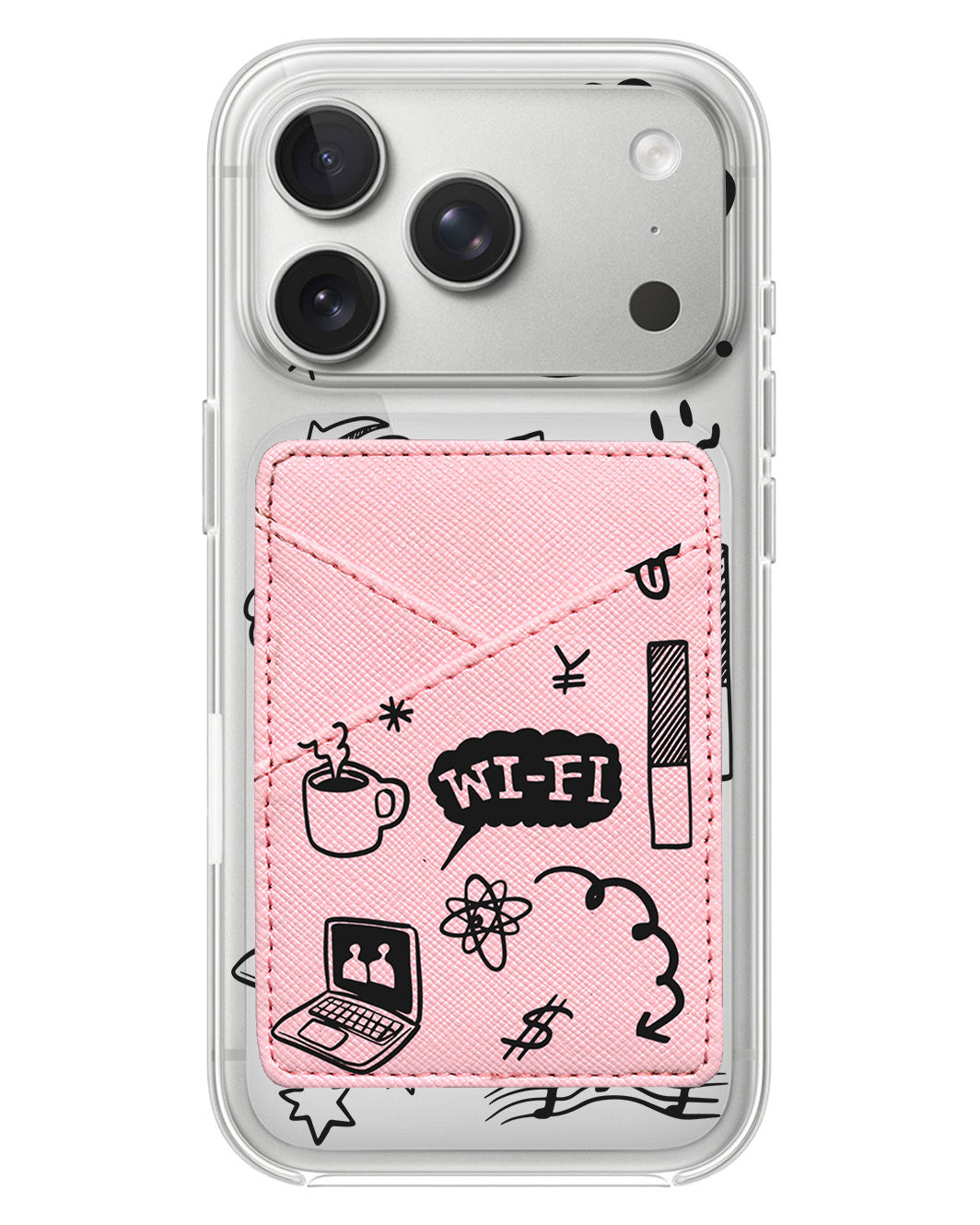 iPhone Phone Wallet Case - Social Black