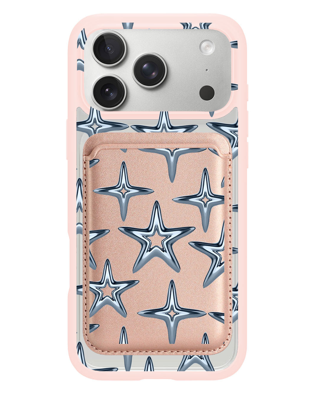 iPhone Magnetic Wallet Case - Chrome Star