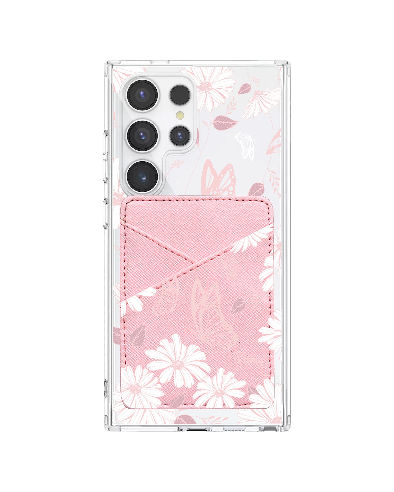 Android Phone Wallet Case - Butterfly & Daisy