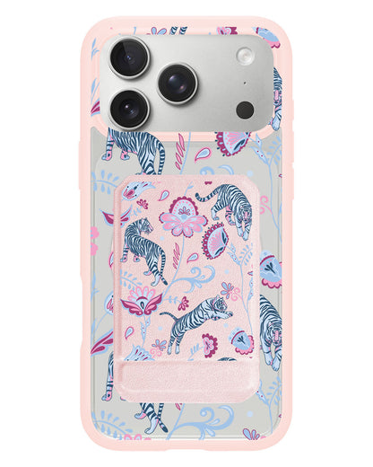 iPhone Magnetic Multifold Wallet - Tiger & Floral 3.0