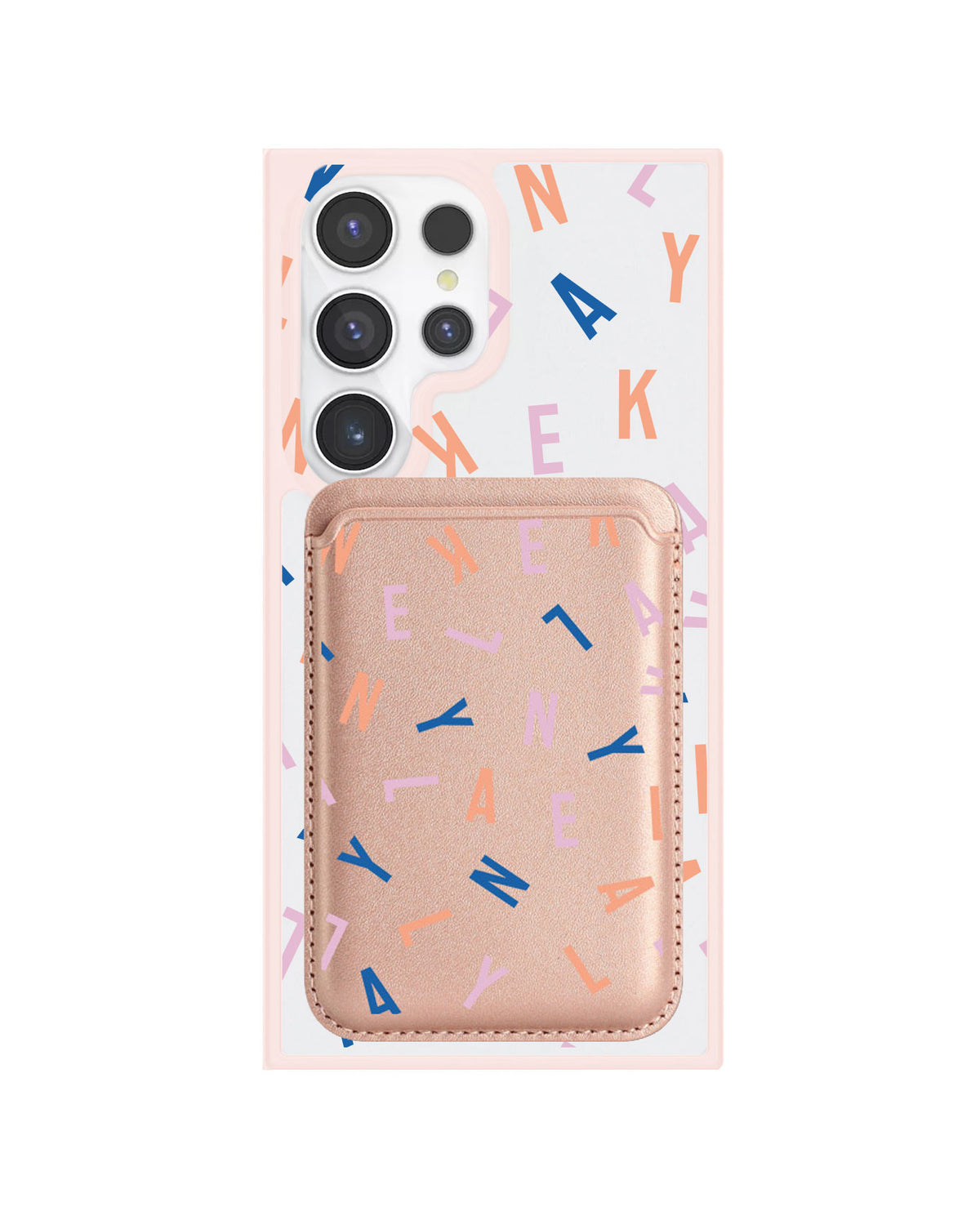 Android Magnetic Wallet Case - Monogram 1.0 Rainbow