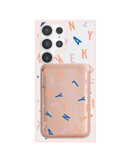 Android Magnetic Wallet Case - Monogram 1.0 Rainbow