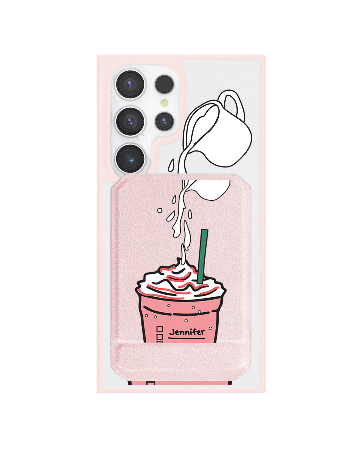 Android Magnetic Multifold Wallet - Raspberry Frappe