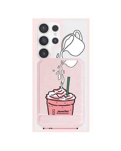Android Magnetic Multifold Wallet - Raspberry Frappe