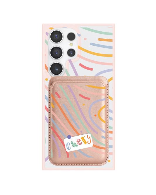 Android Magnetic Wallet Case - Doodle Monogram 2.0