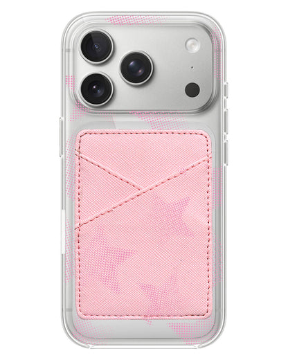 iPhone Phone Wallet Case - Pink Star