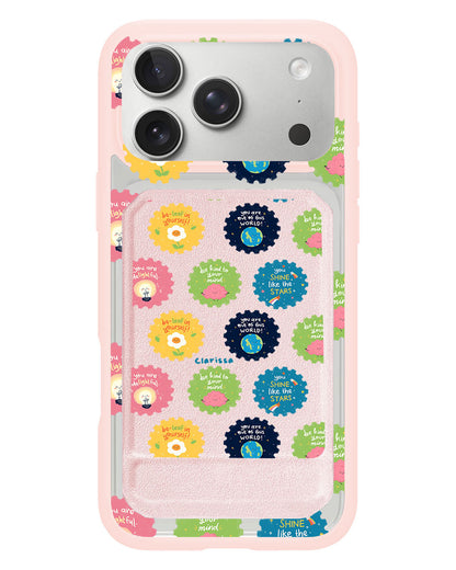 iPhone Magnetic Multifold Wallet - Quotes Stamps