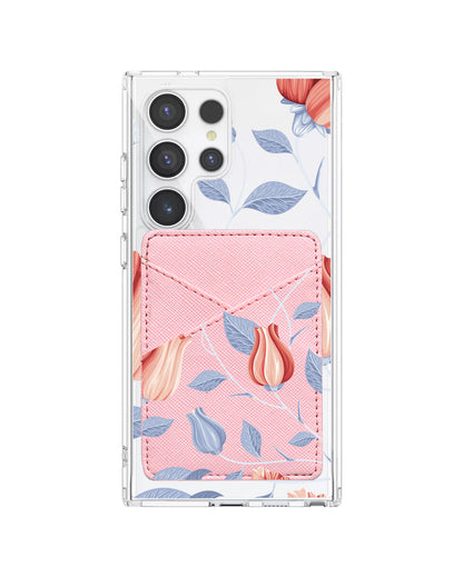 Android Phone Wallet Case - Red Tulip