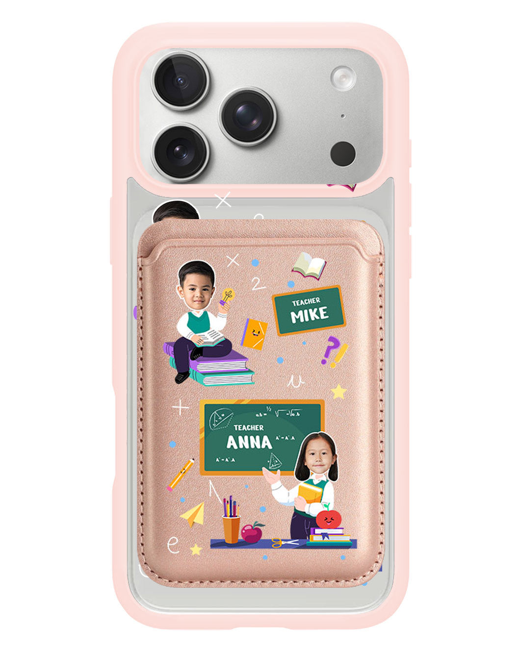 iPhone Magnetic Wallet Case - Face Grid Dream Teacher