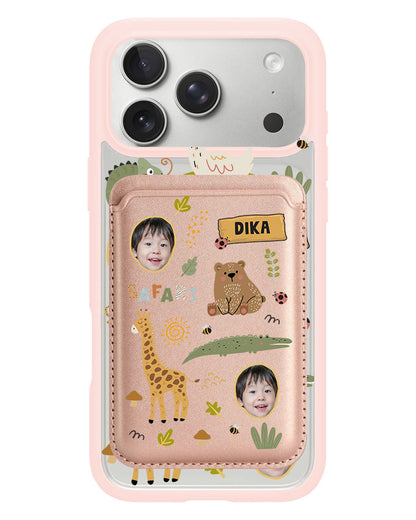 iPhone Magnetic Wallet Case - Face Grid Safari