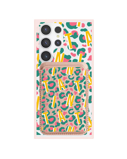 Android Magnetic Wallet Case - Leopard Monogram 4.0