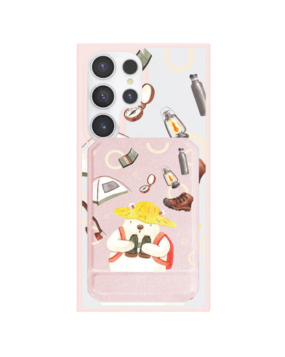 Android Magnetic Multifold Wallet - Advanture Of Bear
