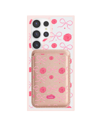 Android Magnetic Wallet Case - Coquette Rose