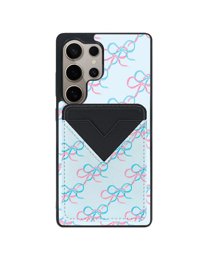 Android Avant Wallet Case - Coquette Pink & Blue Bow